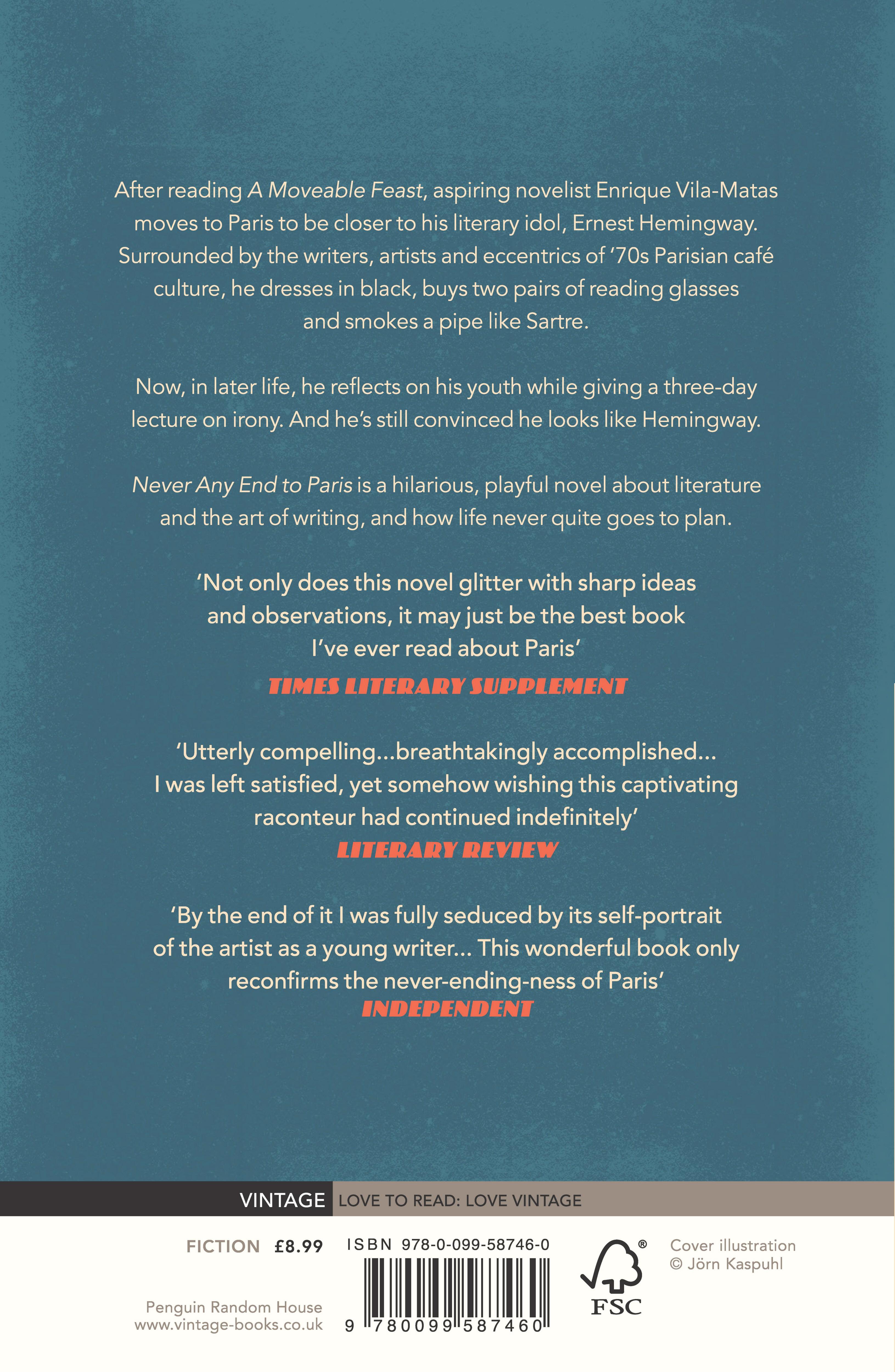 Rückseitencover Never Any End to Paris