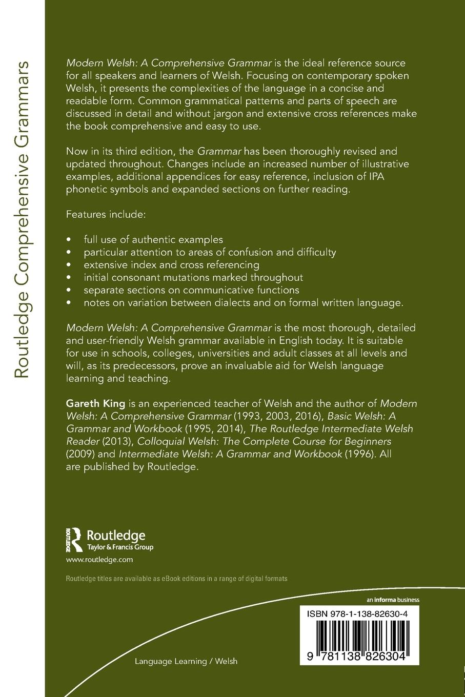 Rückseitencover Modern Welsh