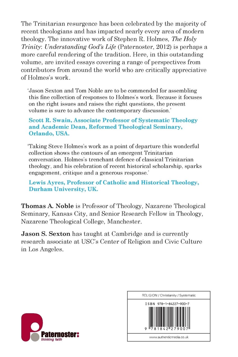 Rückseitencover The Holy Trinity Revisited