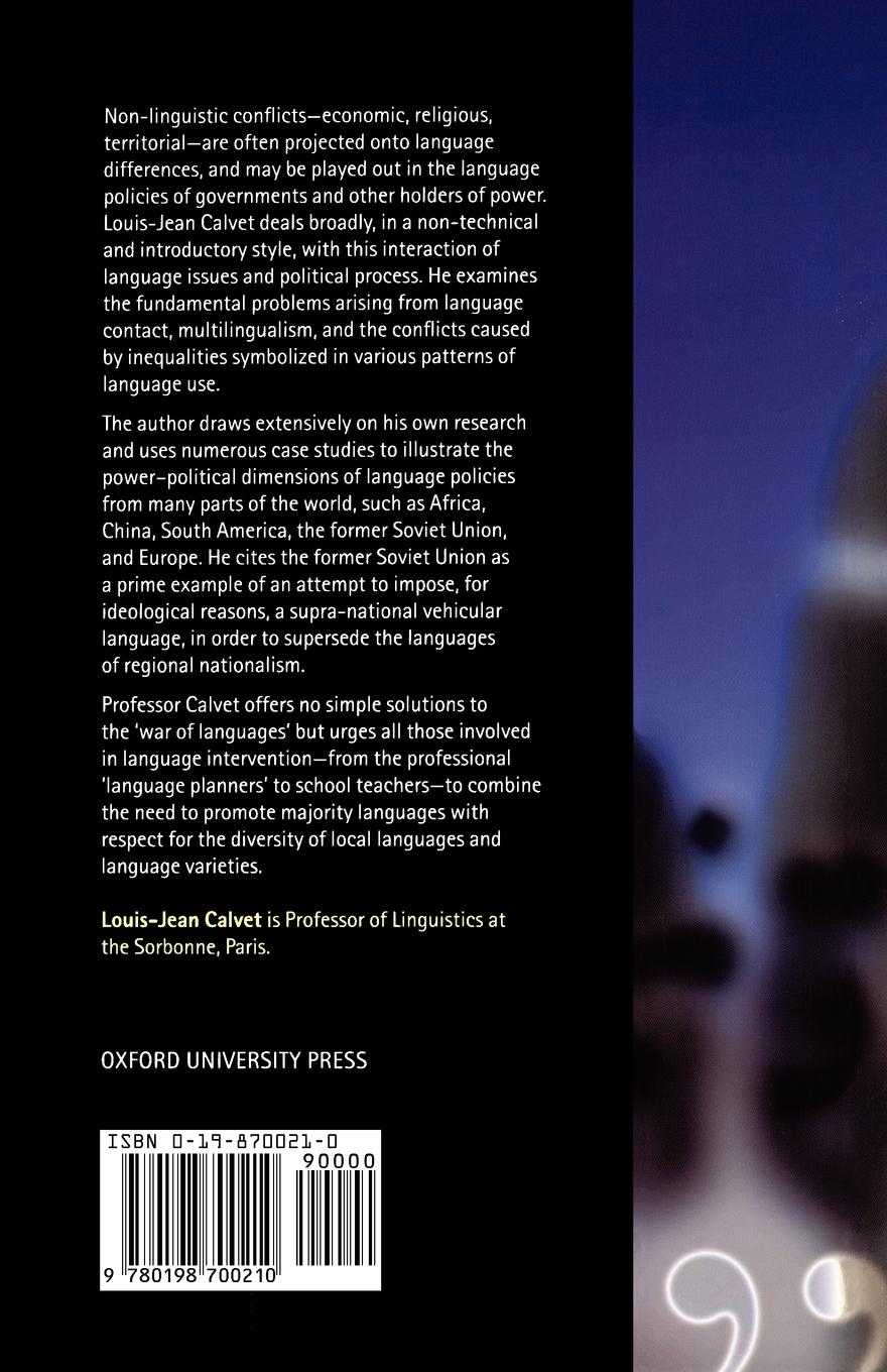 Rückseitencover Language Wars and Linguistic Politics