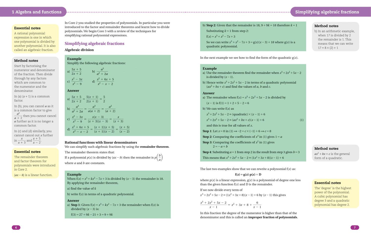 Beispielinhalt (Bild) A Level Maths