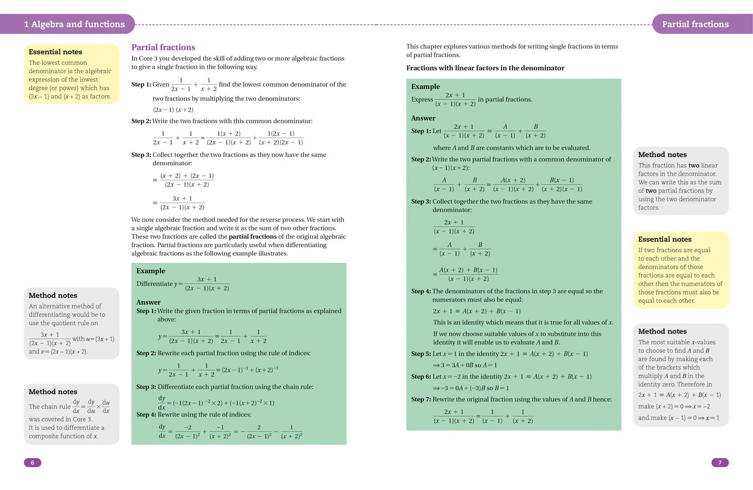 Beispielinhalt (Bild) A Level Maths
