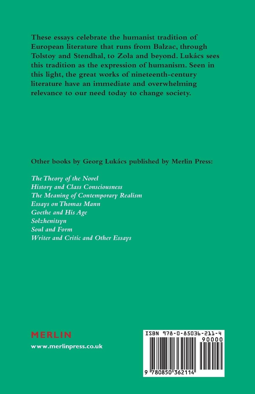 Rückseitencover Studies in European Realism