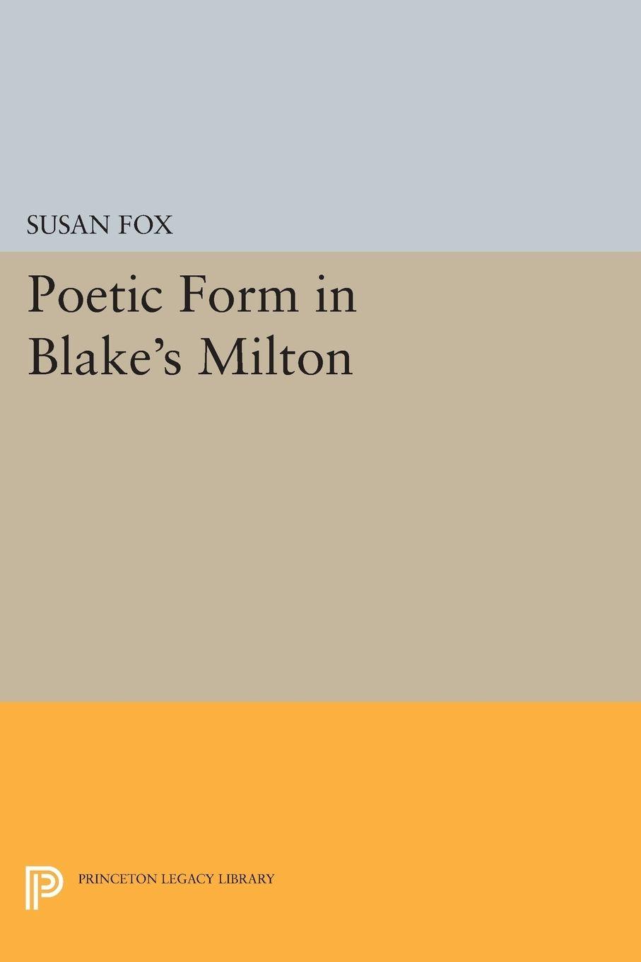 Vorderes Coverbild Poetic Form in Blake's MILTON