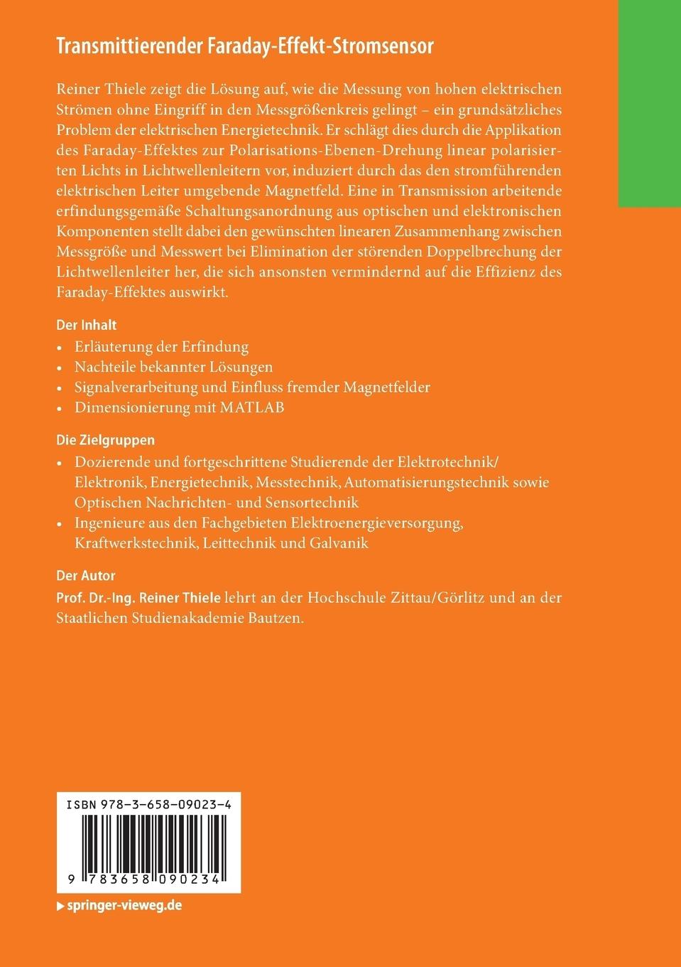 Rückseitencover Transmittierender Faraday-Effekt-Stromsensor