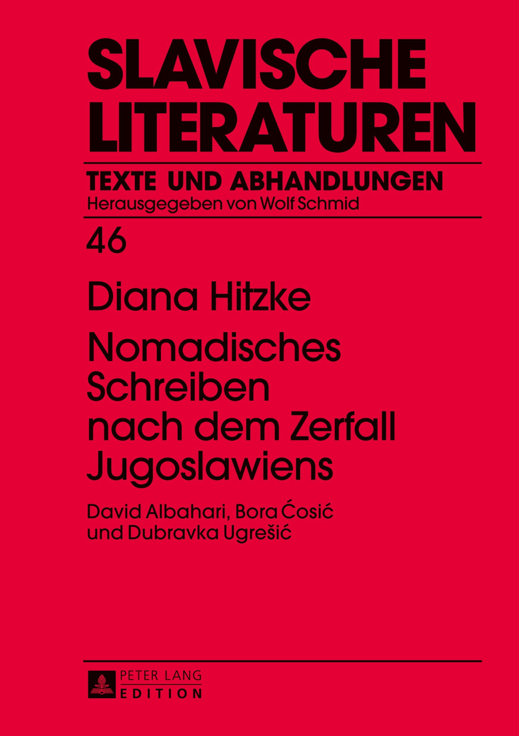 Vorderes Coverbild Nomadisches Schreiben nach dem Zerfall Jugoslawiens