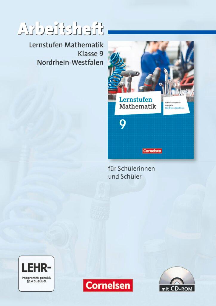 Vorderes Coverbild Lernstufen Mathematik 9. Schuljahr. Arbeitsheft mit eingelegten Lösungen und CD-ROM. Differenzierende Ausgabe Nordrhein-Westfalen