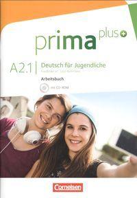 Vorderes Coverbild prima plus A2: Band 1. Arbeitsbuch mit interaktiven Übungen online