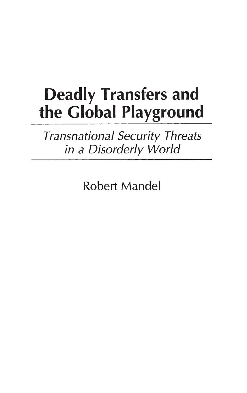Vorderes Coverbild Deadly Transfers and the Global Playground