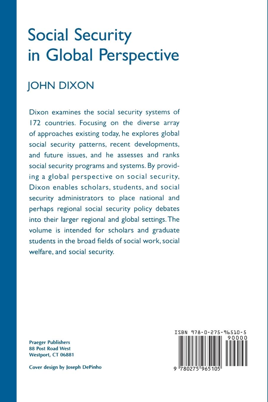 Rückseitencover Social Security in Global Perspective