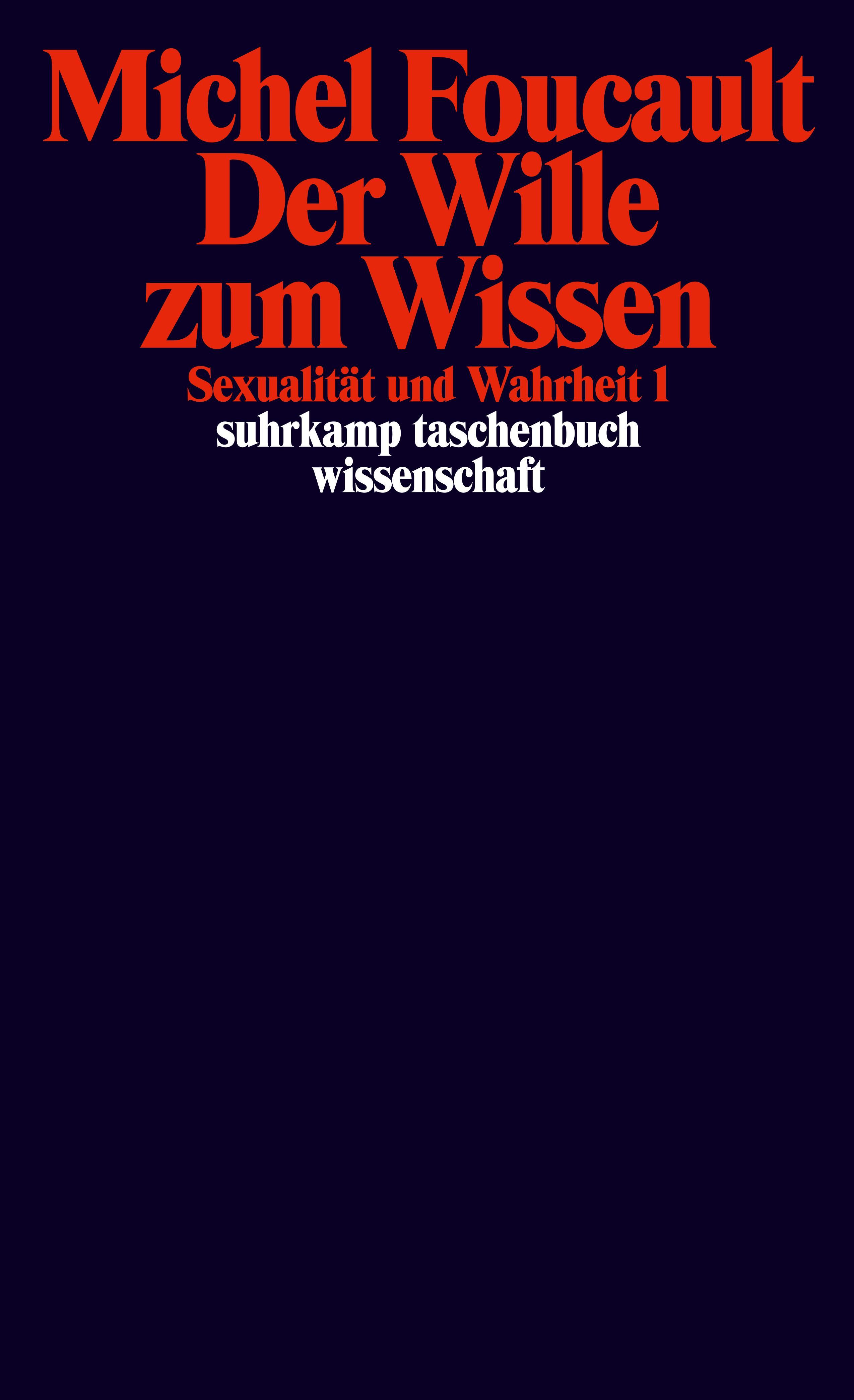 Vorderes Coverbild Sexualität und Wahrheit 1. Der Wille zum Wissen