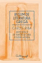 Vorderes Coverbild Resum de literatura llatina : Antologia de textos a cura d'Eusebi Ayensa