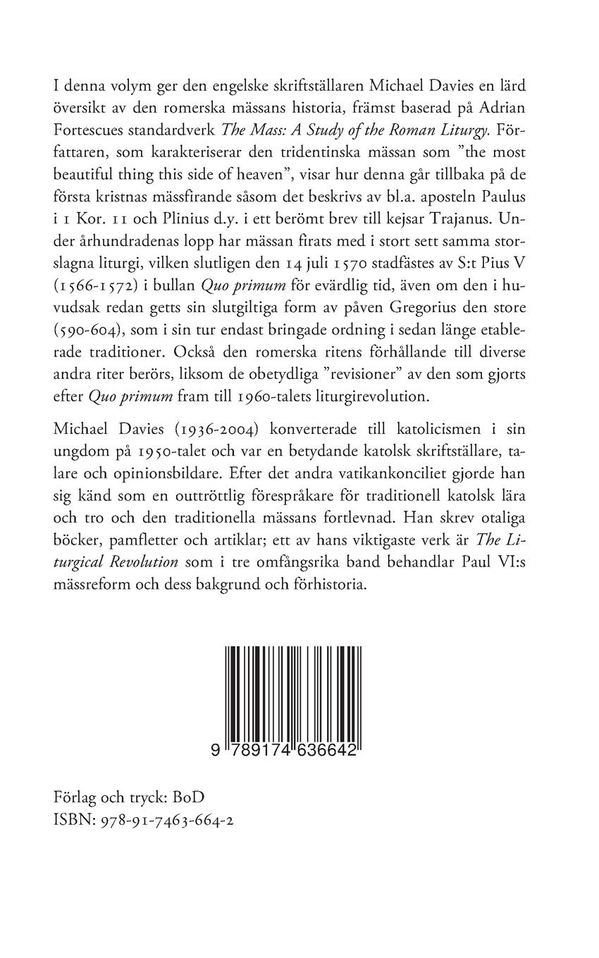 Rückseitencover Den romerska mässan