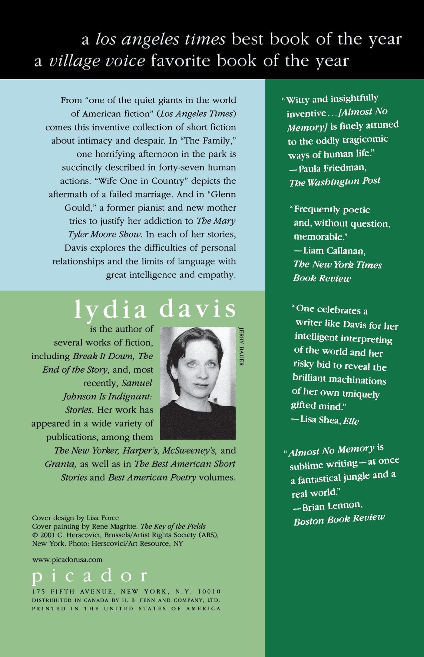 Rückseitencover Almost No Memory