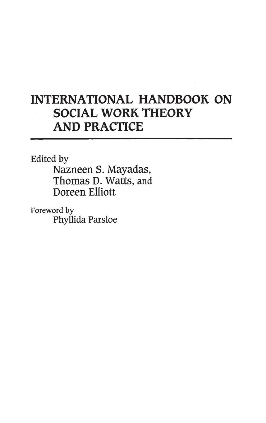Vorderes Coverbild International Handbook on Social Work Theory and Practice