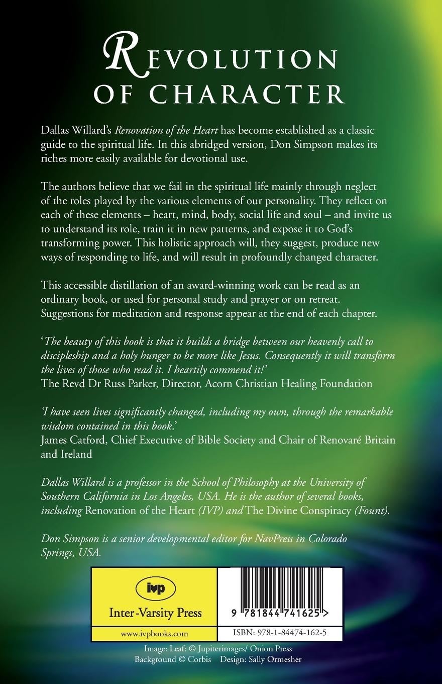 Rückseitencover Revolution of character