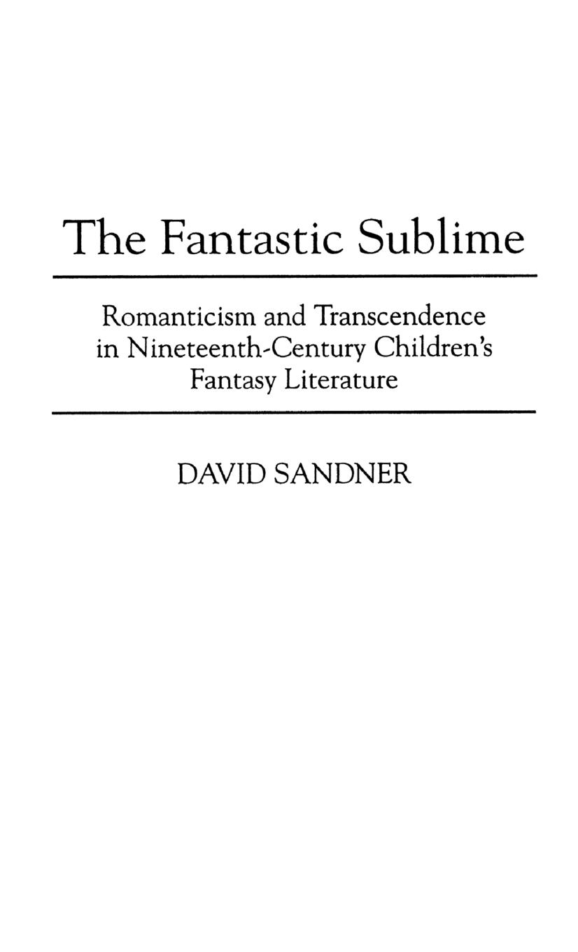 Vorderes Coverbild The Fantastic Sublime