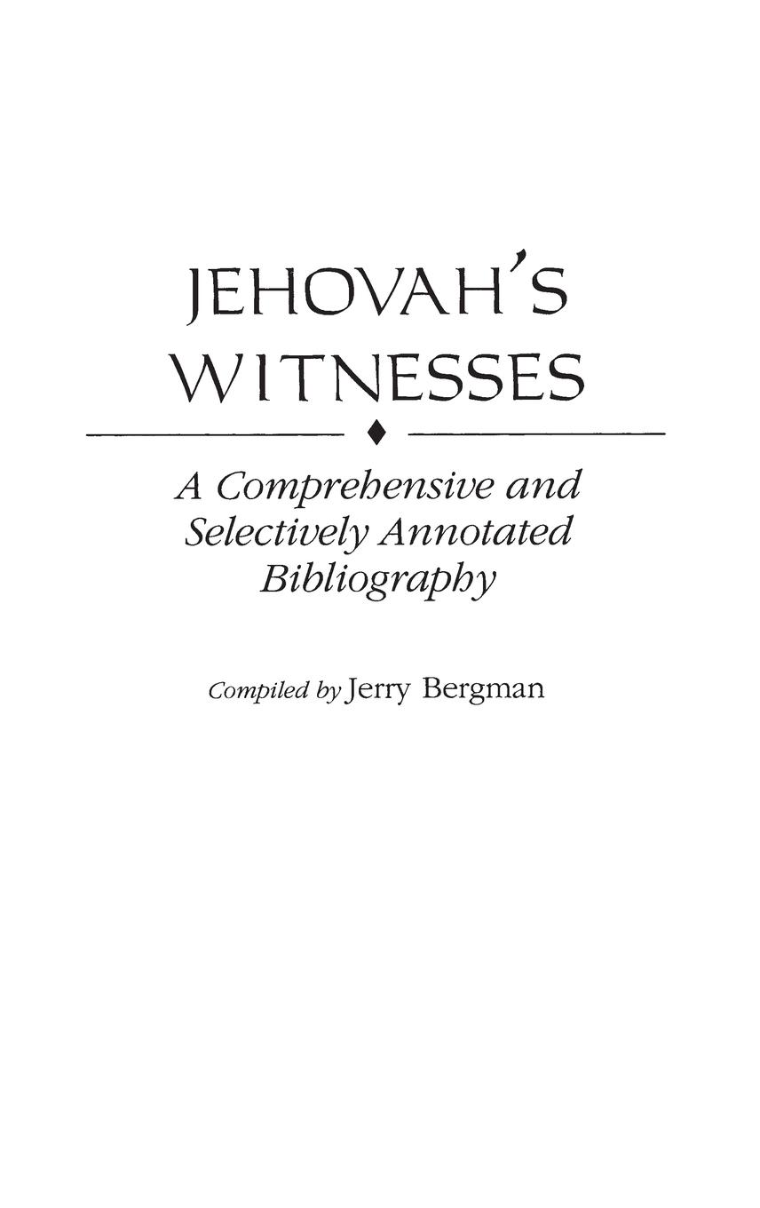 Vorderes Coverbild Jehovah's Witnesses
