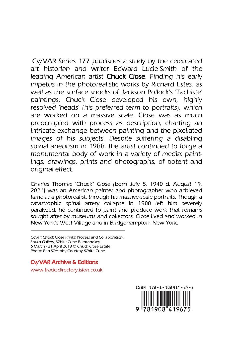 Rückseitencover Chuck Close