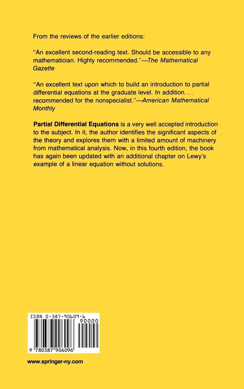 Rückseitencover Partial Differential Equations