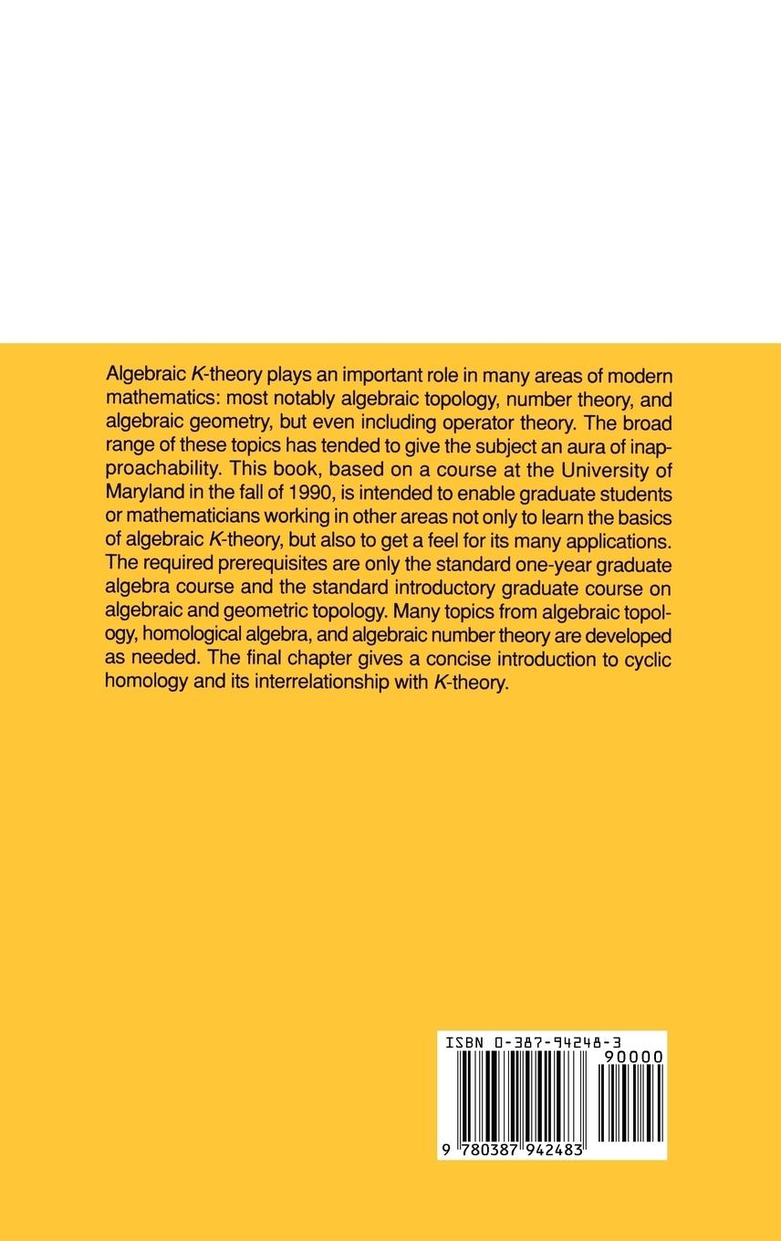 Rückseitencover Algebraic K-Theory and Its Applications