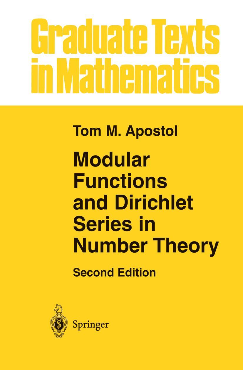 Vorderes Coverbild Modular Functions and Dirichlet Series in Number Theory