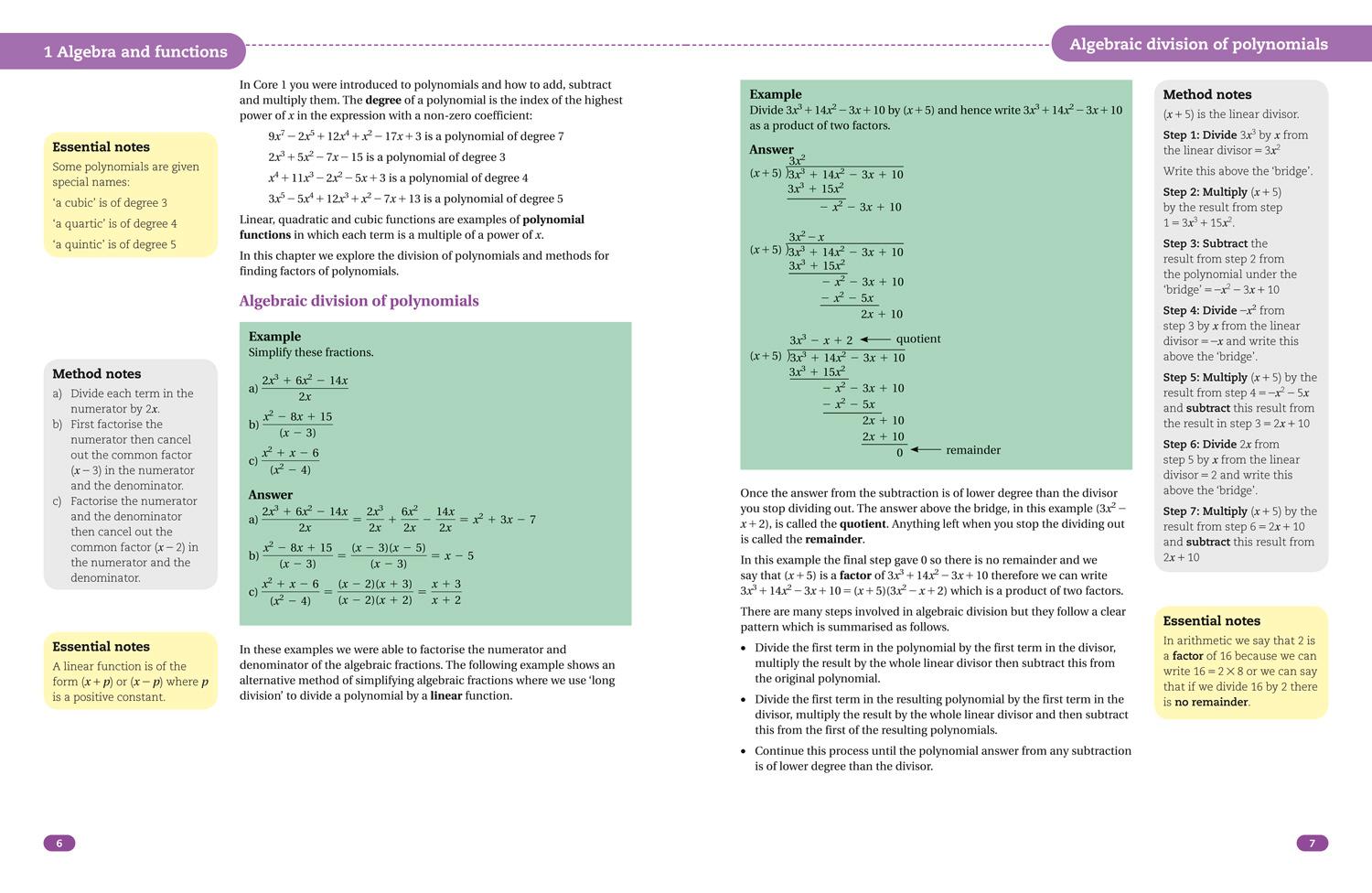 Beispielinhalt (Bild) A Level Maths