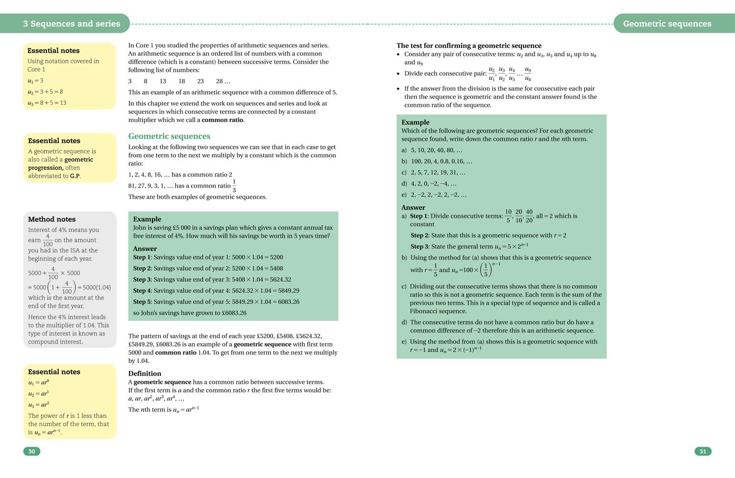 Beispielinhalt (Bild) A Level Maths