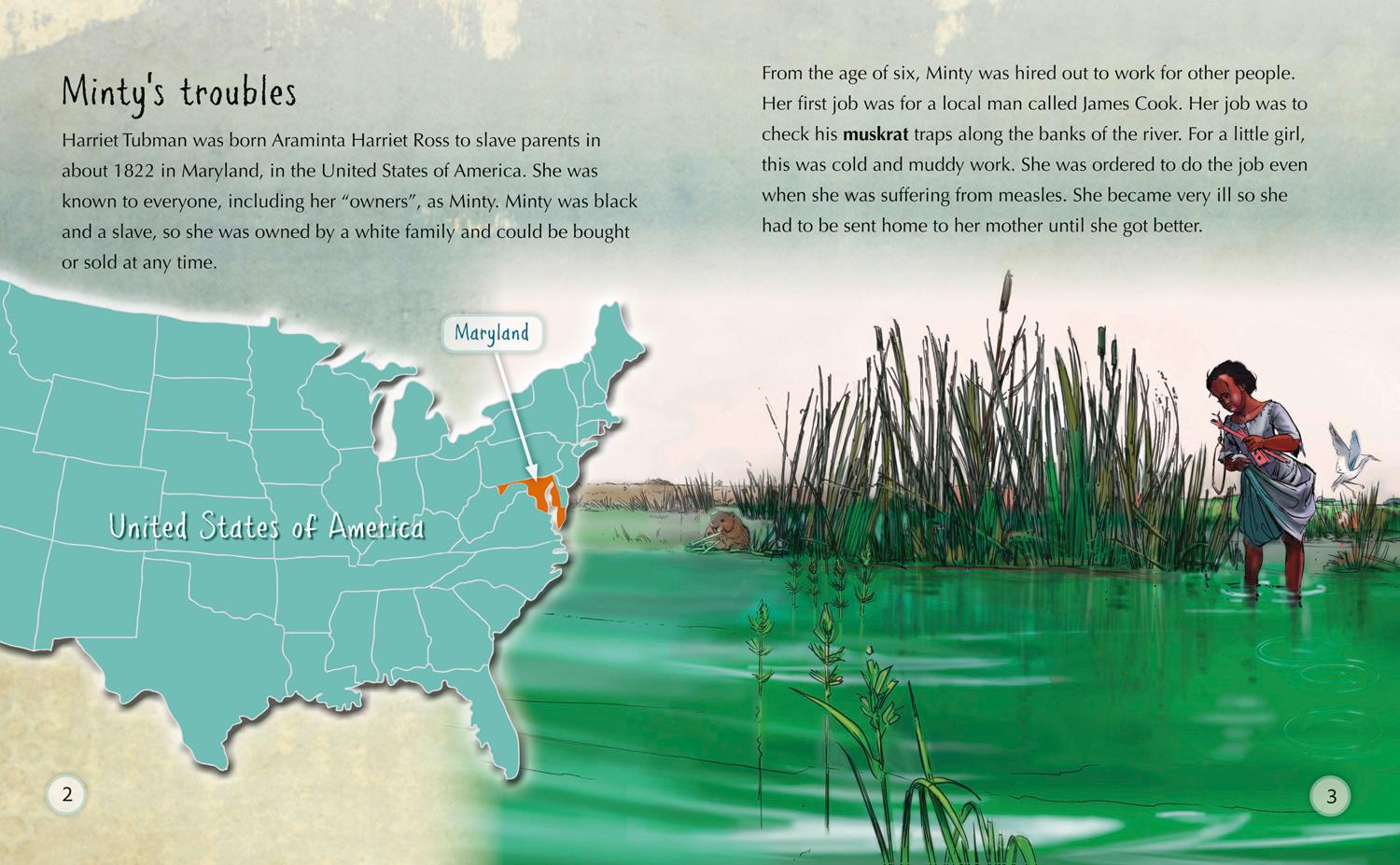 Beispielinhalt (Bild) Harriet Tubman and the Underground Railroad