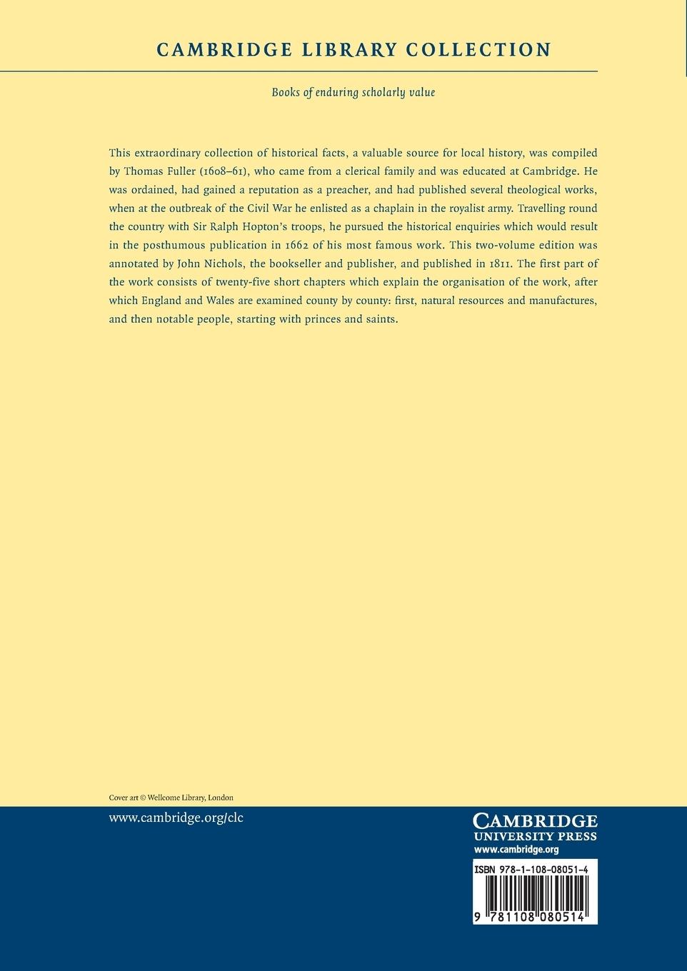 Rückseitencover The History of the Worthies of England - Volume             1