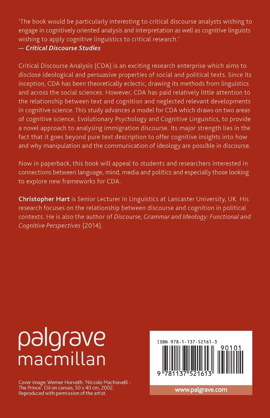 Rückseitencover Critical Discourse Analysis and Cognitive Science