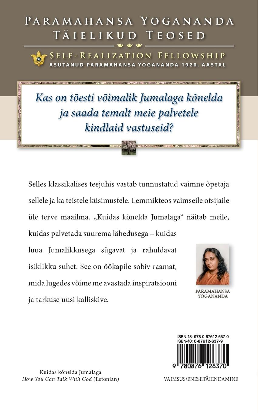 Rückseitencover How You Can Talk With God (Estonian)