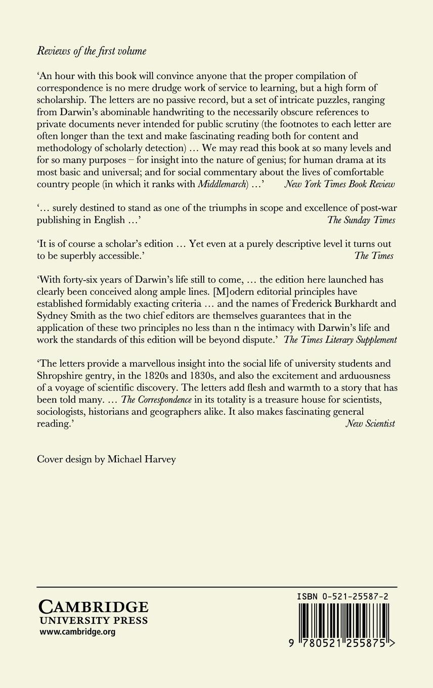Rückseitencover The Correspondence of Charles Darwin