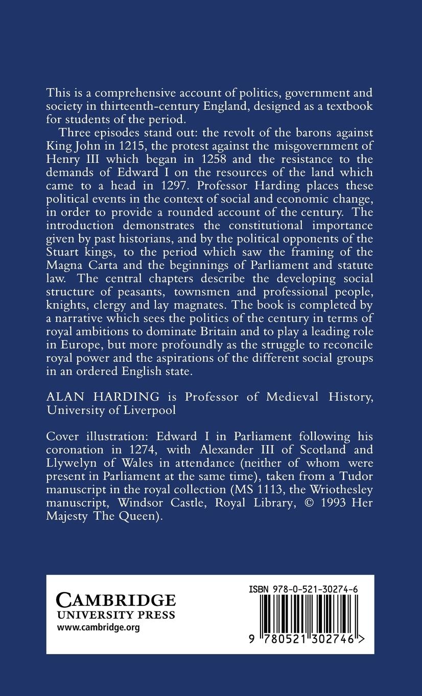 Rückseitencover England in the Thirteenth Century