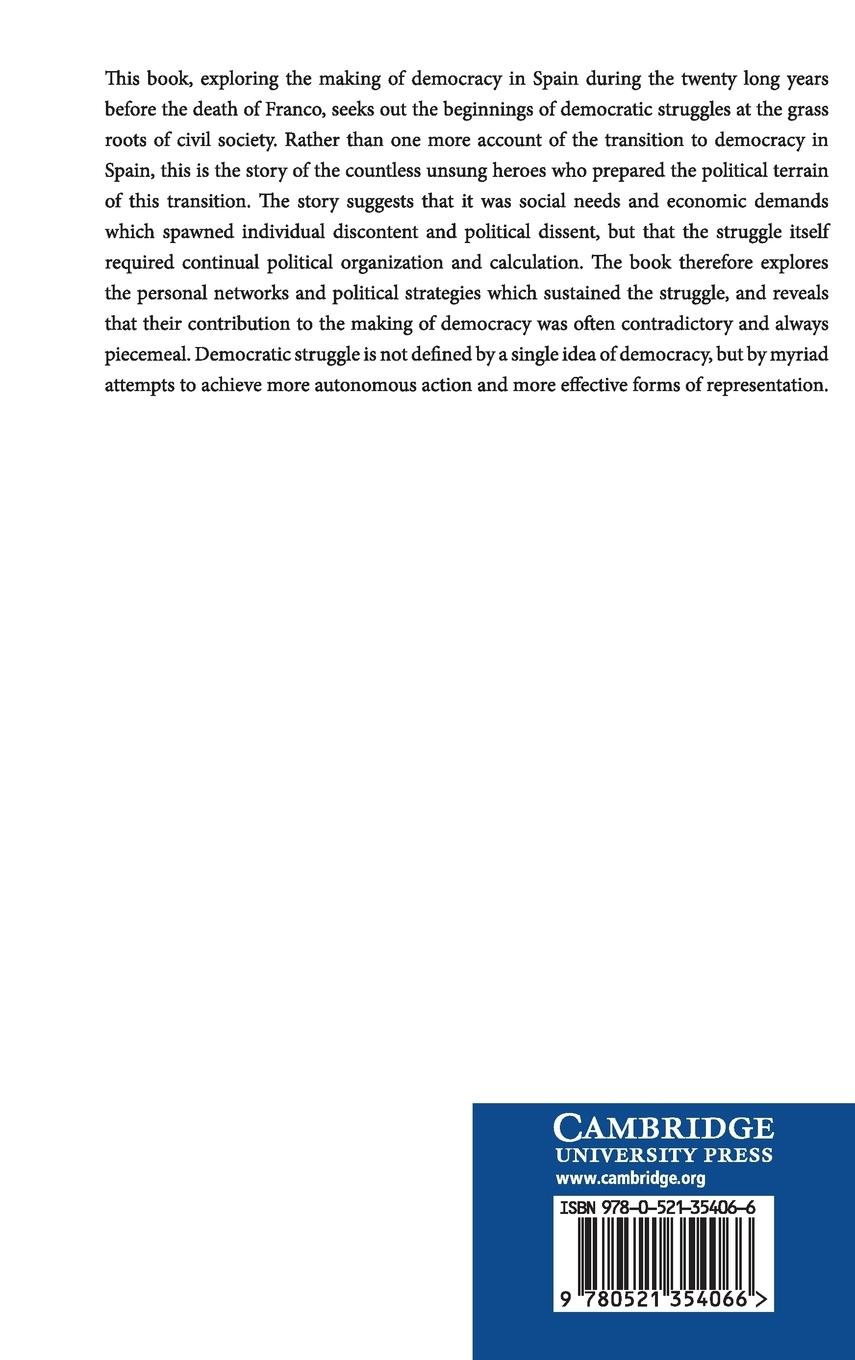 Rückseitencover Making Democracy in Spain