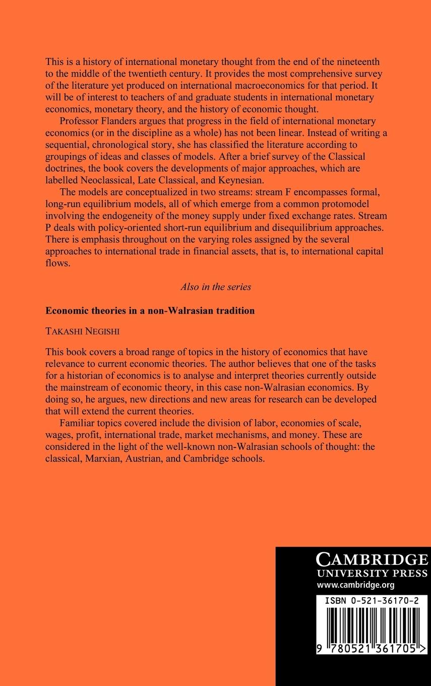 Rückseitencover International Monetary Economics, 1870 1960