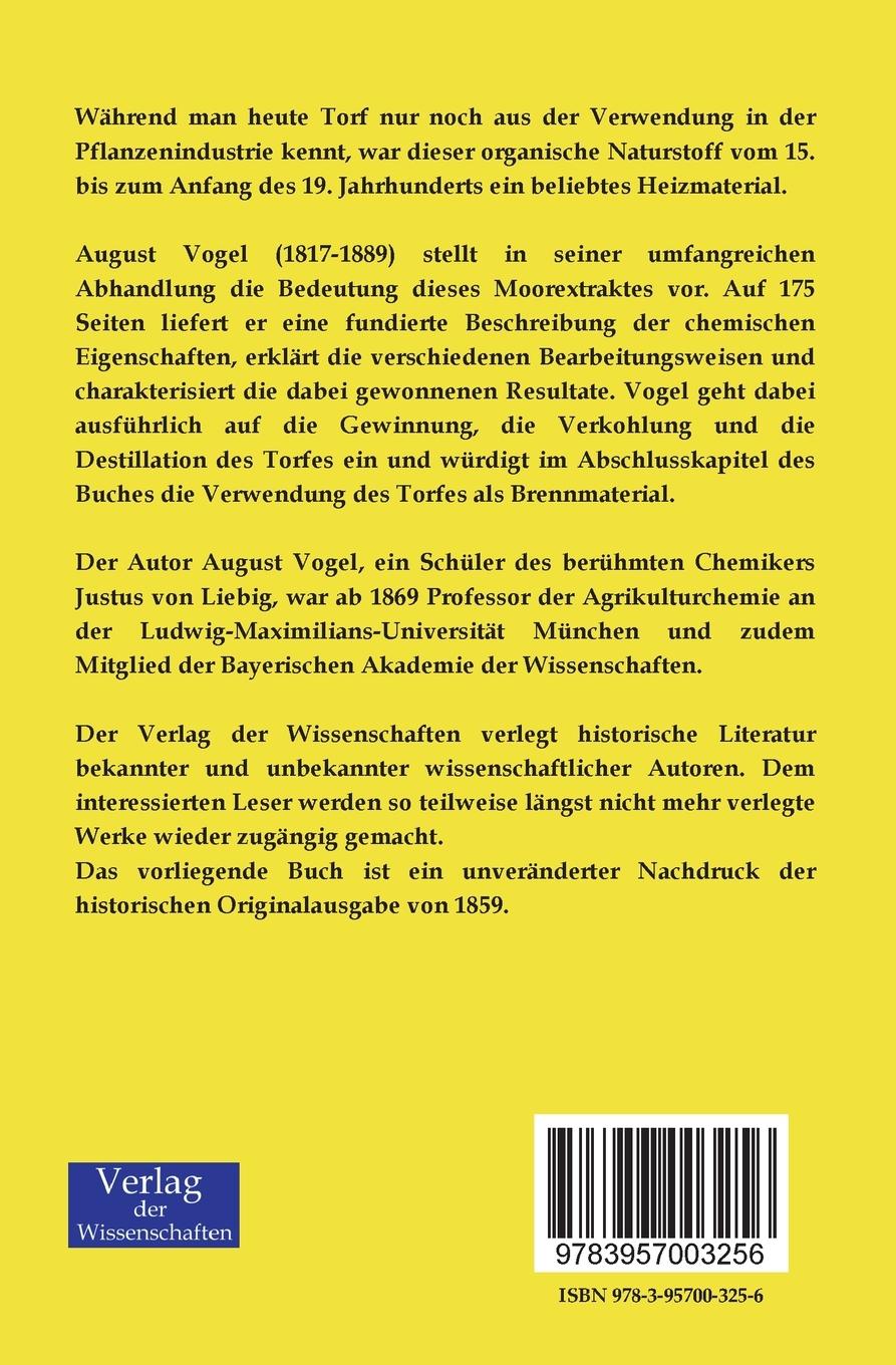 Rückseitencover Der Torf, seine Natur und Bedeutung