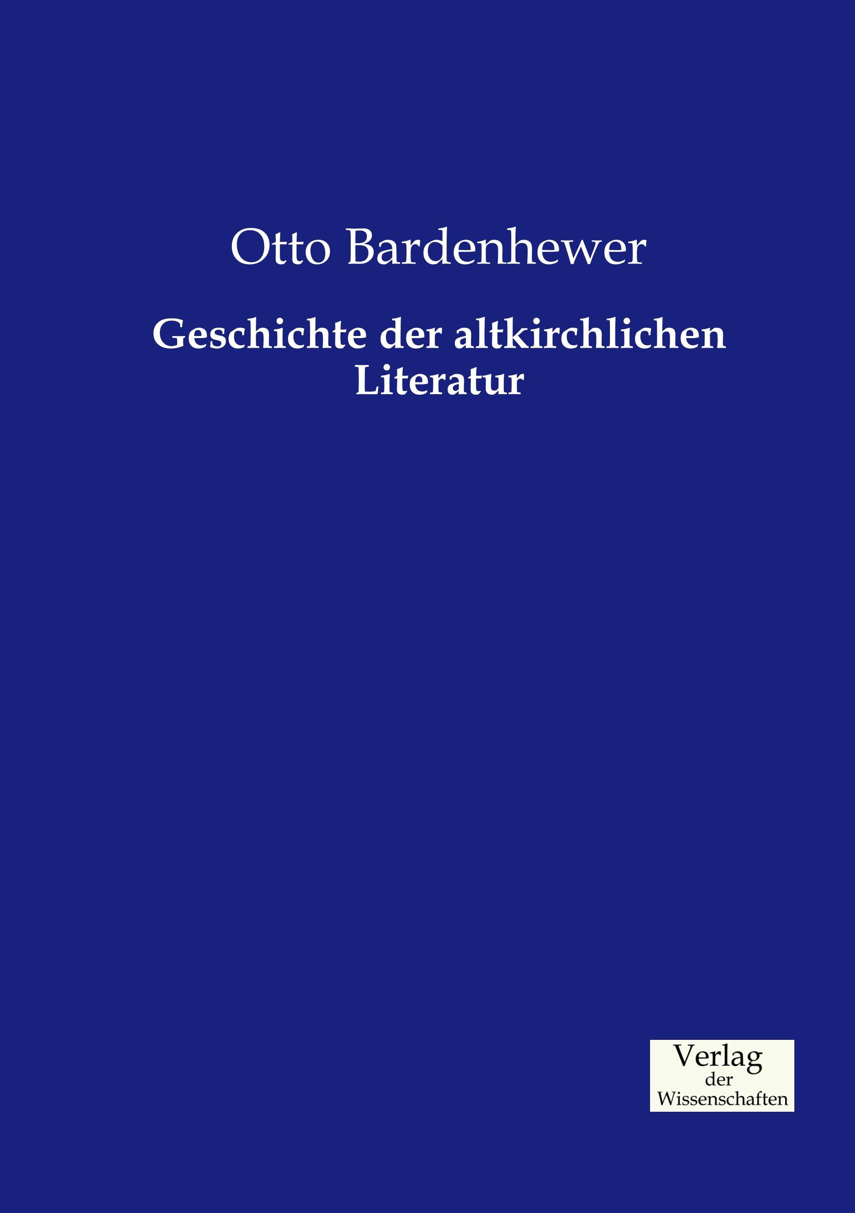 Vorderes Coverbild Geschichte der altkirchlichen Literatur