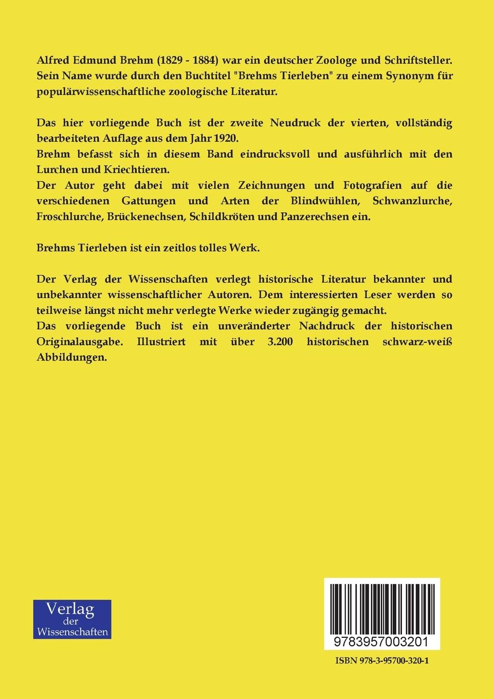 Rückseitencover Brehms Tierleben