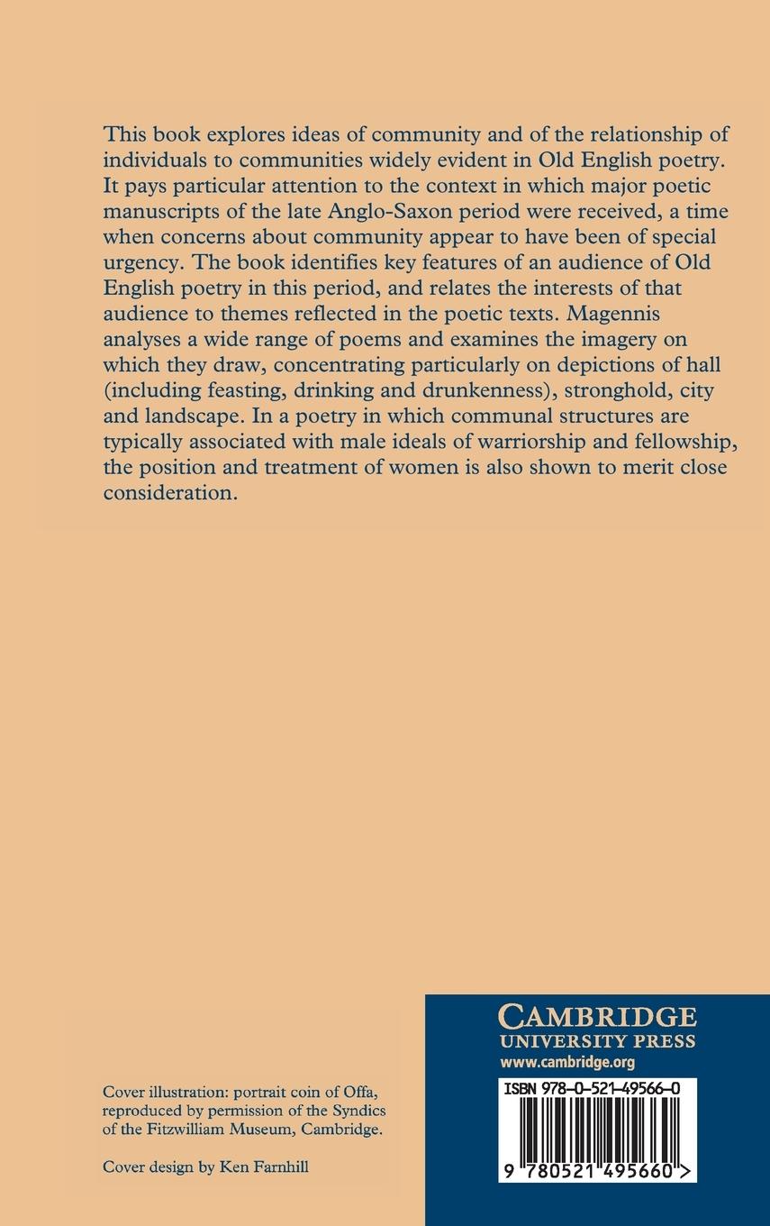 Rückseitencover Images of Community in Old English Poetry