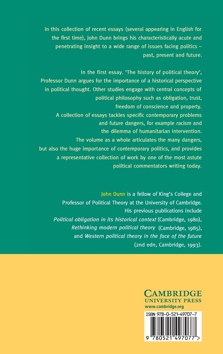 Rückseitencover The History of Political Theory and Other             Essays