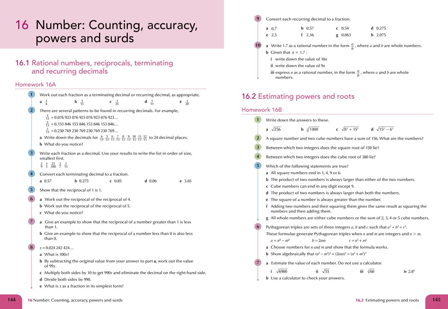 Beispielinhalt (Bild) GCSE Maths Edexcel Higher Practice Book