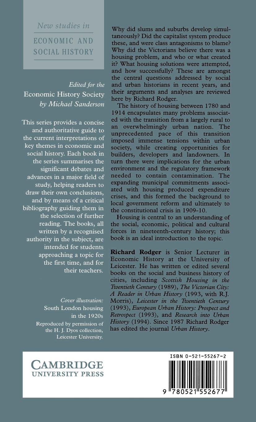 Rückseitencover Housing in Urban Britain 1780 1914