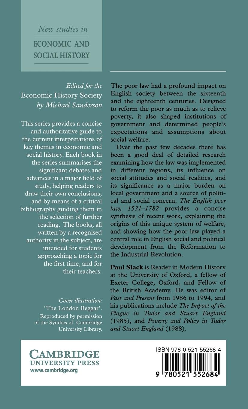 Rückseitencover The English Poor Law, 1531 1782