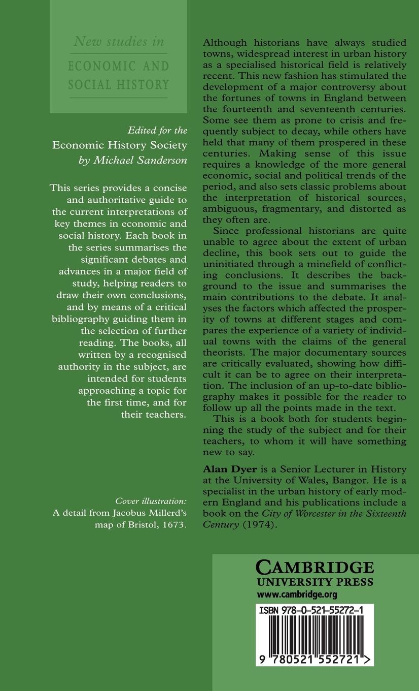 Rückseitencover Decline and Growth in English Towns 1400-1640