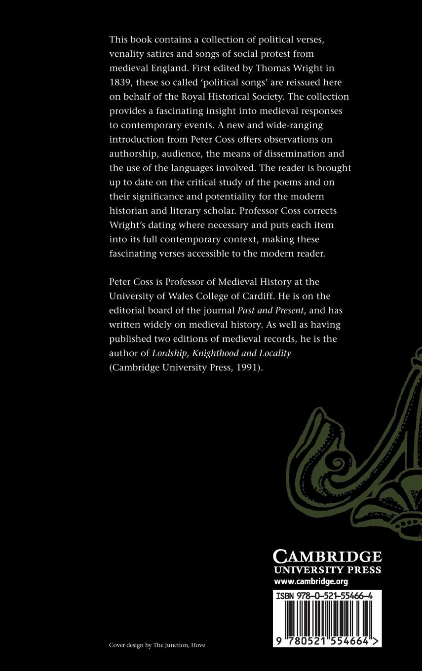 Rückseitencover Thomas Wright's Political Songs of England