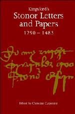 Vorderes Coverbild Kingsford's Stonor Letters and Papers 1290-1483