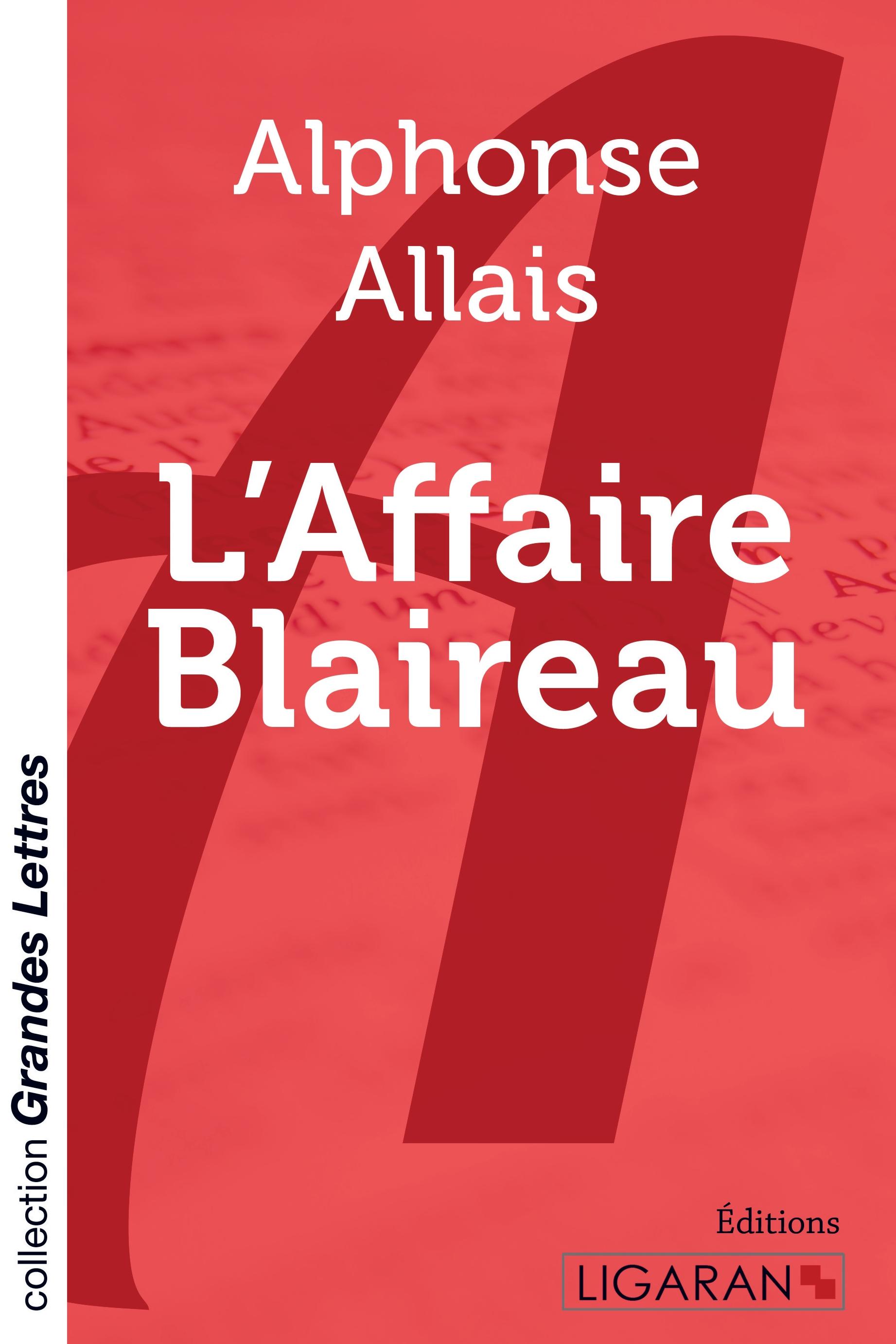 Vorderes Coverbild L'Affaire Blaireau (grands caractères)