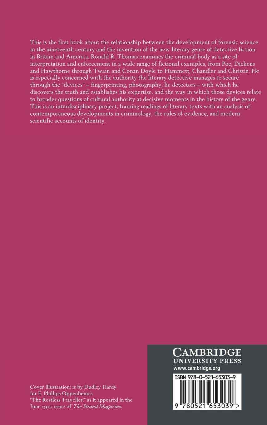 Rückseitencover Detective Fiction and the Rise of Forensic             Science