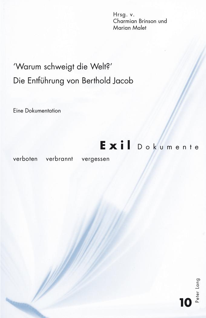 Vorderes Coverbild 'Warum schweigt die Welt?' Die Entführung von Berthold Jacob